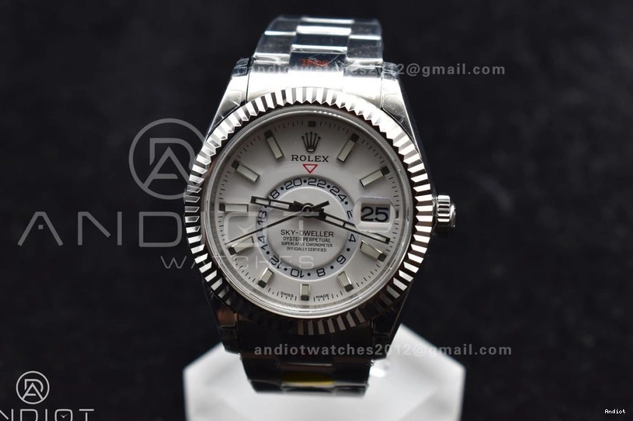 Edition White Dial on SS Noob Stylish A23J Bracelet Best Skydweller Oyster SS 1114 0806